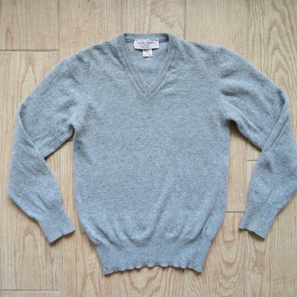 Vittorio Veneto 100% Wool Vintage Italian Pullover Sweater Gray Size XS - Picture 1 of 9